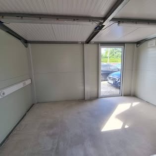 Steel building interior